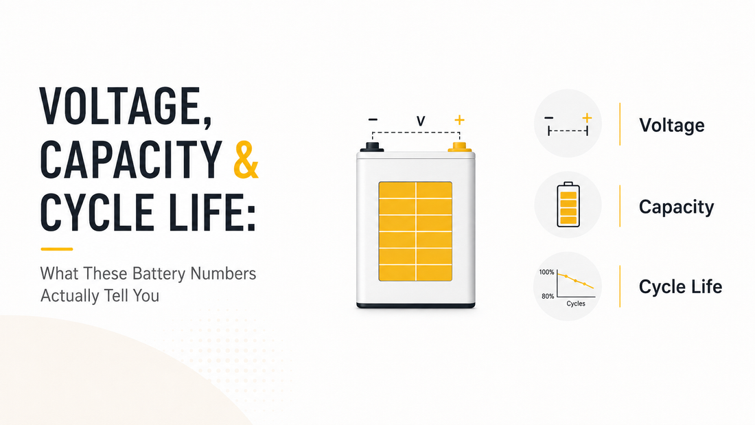 Voltage, Capacity, and Cycle Life: What These Battery Numbers Actually Tell You