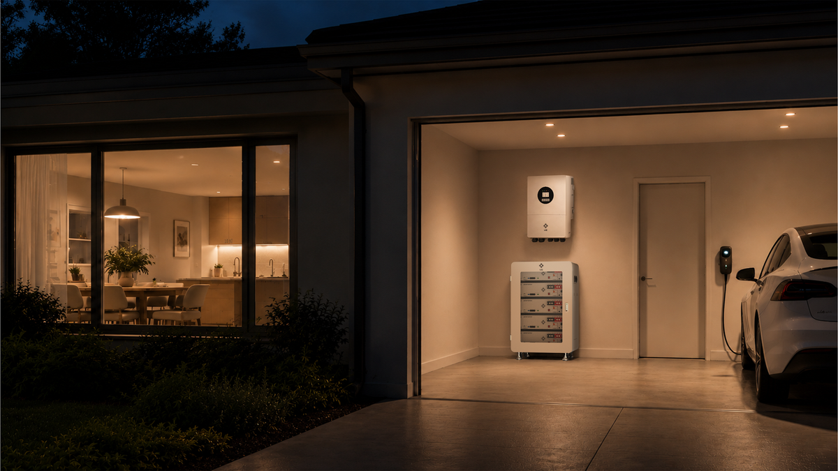 Model A residential backup and EV charging scene