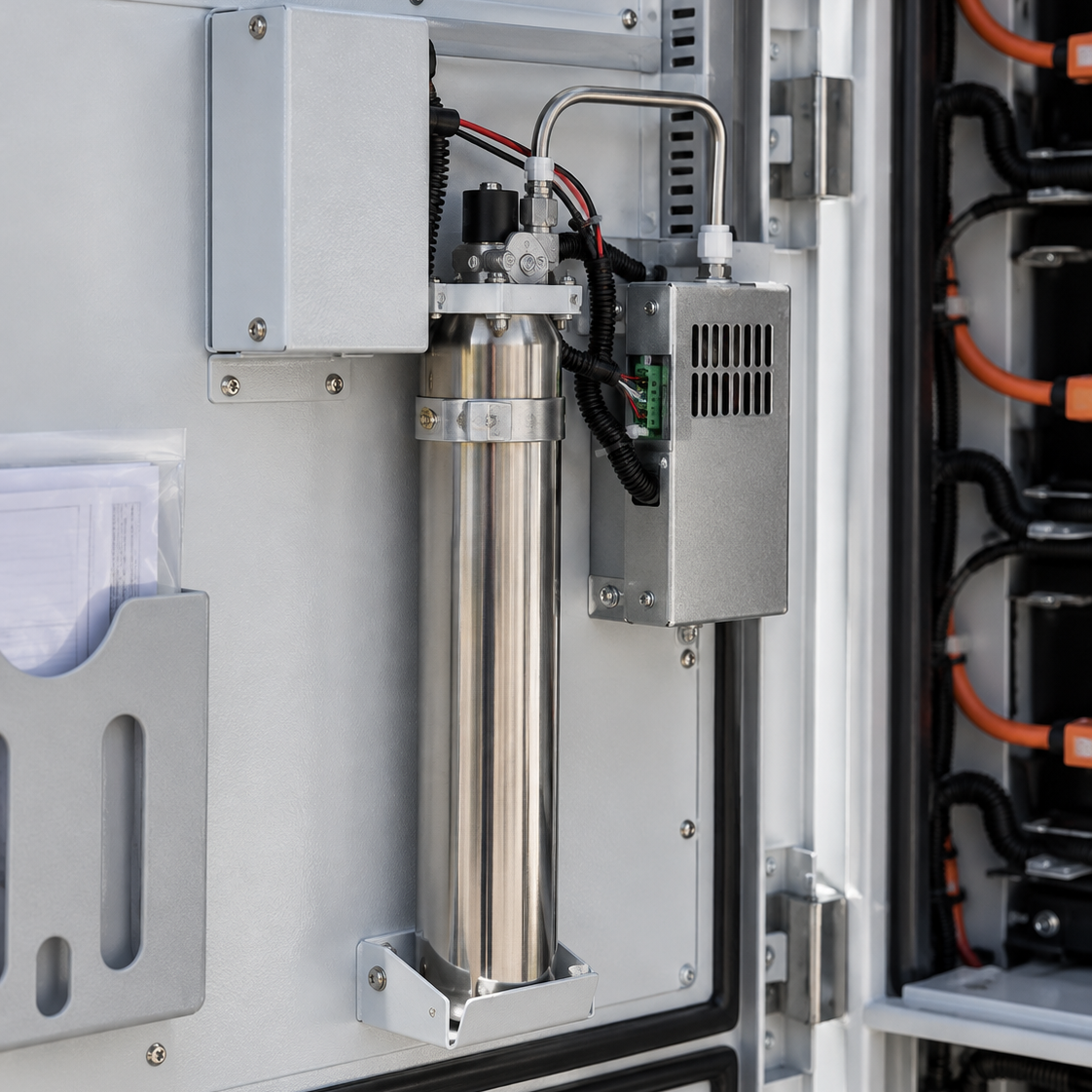 PMS-A125K-261L-E pack-level fire protection and pressure-relief system