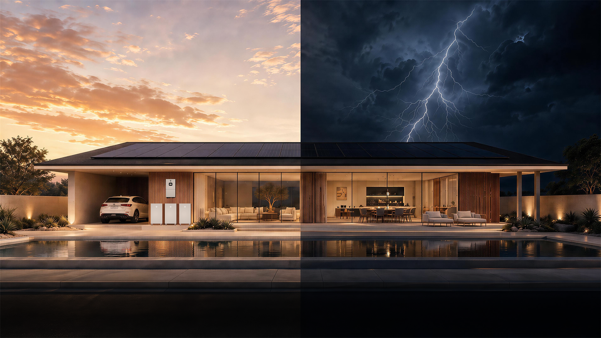 Residential day and night backup power scene