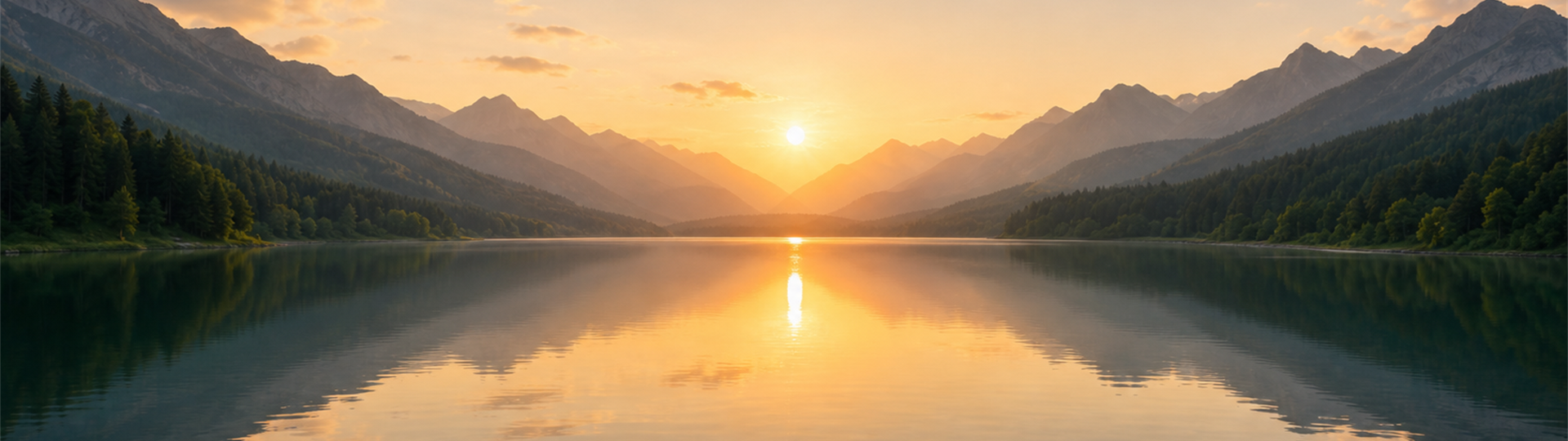 Solar landscape at sunset